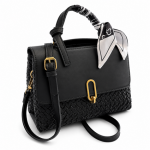 Luxury Woven Leather Top Handle Shoulder Bag