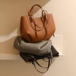 Premium Soft Leather Tote Bag with Inner Pouch - Image 2