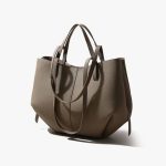 Premium Soft Leather Tote Bag with Inner Pouch