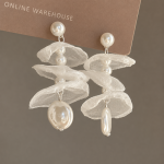 Elegant Floral & Pearl Statement Earrings Collection - Image 4