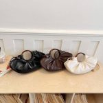 Elegant Ruched Ring Handle Shoulder Bag - Image 5