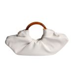 Elegant Ruched Ring Handle Shoulder Bag - Image 3