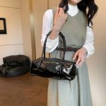 Luxury Minimalist Barrel Shoulder Bag - Image 4