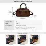 Elegant PU Leather Handbag – Structured Crossbody Shoulder Bag - Image 2