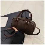 Elegant PU Leather Handbag – Structured Crossbody Shoulder Bag - Image 4