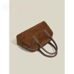 Premium Suede Structured Handbag - Image 5