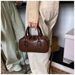 Elegant PU Leather Handbag – Structured Crossbody Shoulder Bag - Image 3