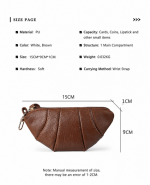 Premium PU Leather Mini Coin & Card Pouch with Wrist Strap - Image 8