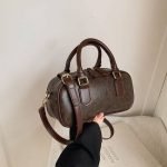 Elegant PU Leather Handbag – Structured Crossbody Shoulder Bag